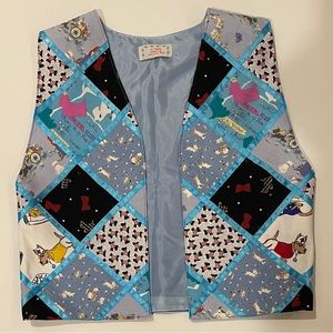 Vintage Dog Themed Women’s “Teachers” Vest Small/Med.